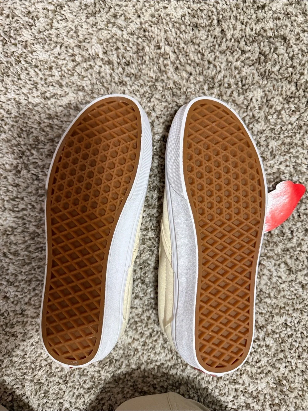 Vans Kids Slip-On Canvas Sneakers - Cream/White